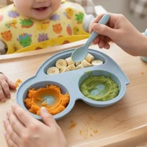Assiette bébé ventouse indécollable | Anti-renversement