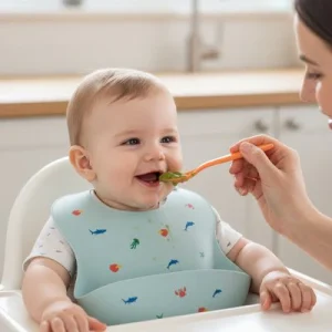 Bavoir silicone bebe | Anti-tache ergonomique