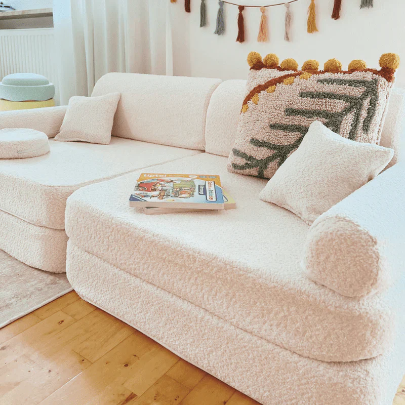 Canapé de jeu modulable 10 pièces en bouclette • Gustavo+ – Image 9