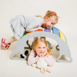 Rocker / Arche d'équilibre à bascule Arc-en-ciel en bois FSC