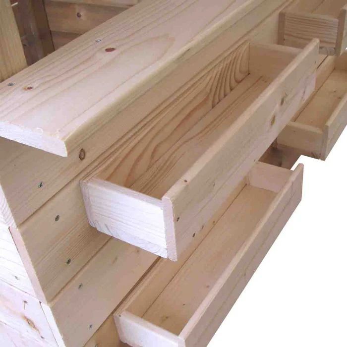 Aire de jeux écoresponsable en bois 2-en-1 - marchande, poste d'observation – Image 6