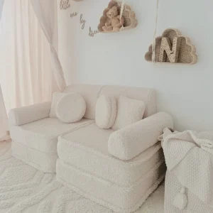 Canapé de jeu modulable 10 pièces en peluche Bearly • Loke+