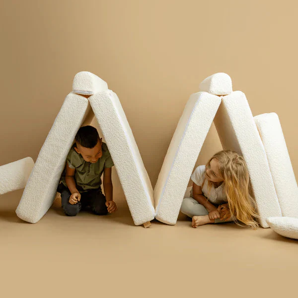 Canapé de jeu modulable 10 pièces en bouclette - Blanc • Loke+ – Image 7