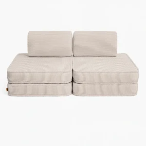 Canapé de jeu modulable 4 pièces en Corduroy à larges côtes, Aesthetic • Loke