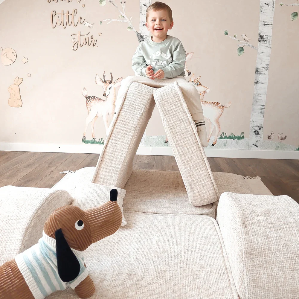 Canapé de jeu modulable 10 pièces en Tweed, Tangle • Loke+ – Image 5