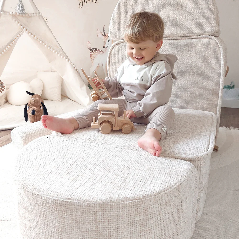 Canapé de jeu modulable 12 pièces en tweed Tangle • Loki – Image 4