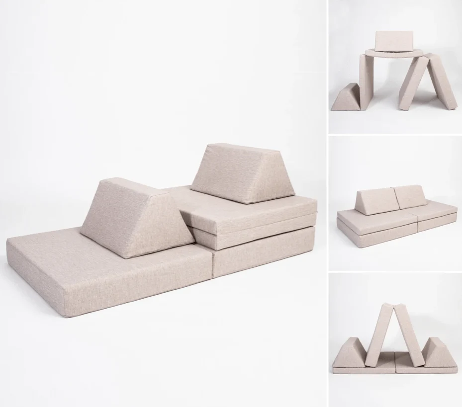 Canapé de jeu modulable 4 pièces en toile • Frigg – Image 2