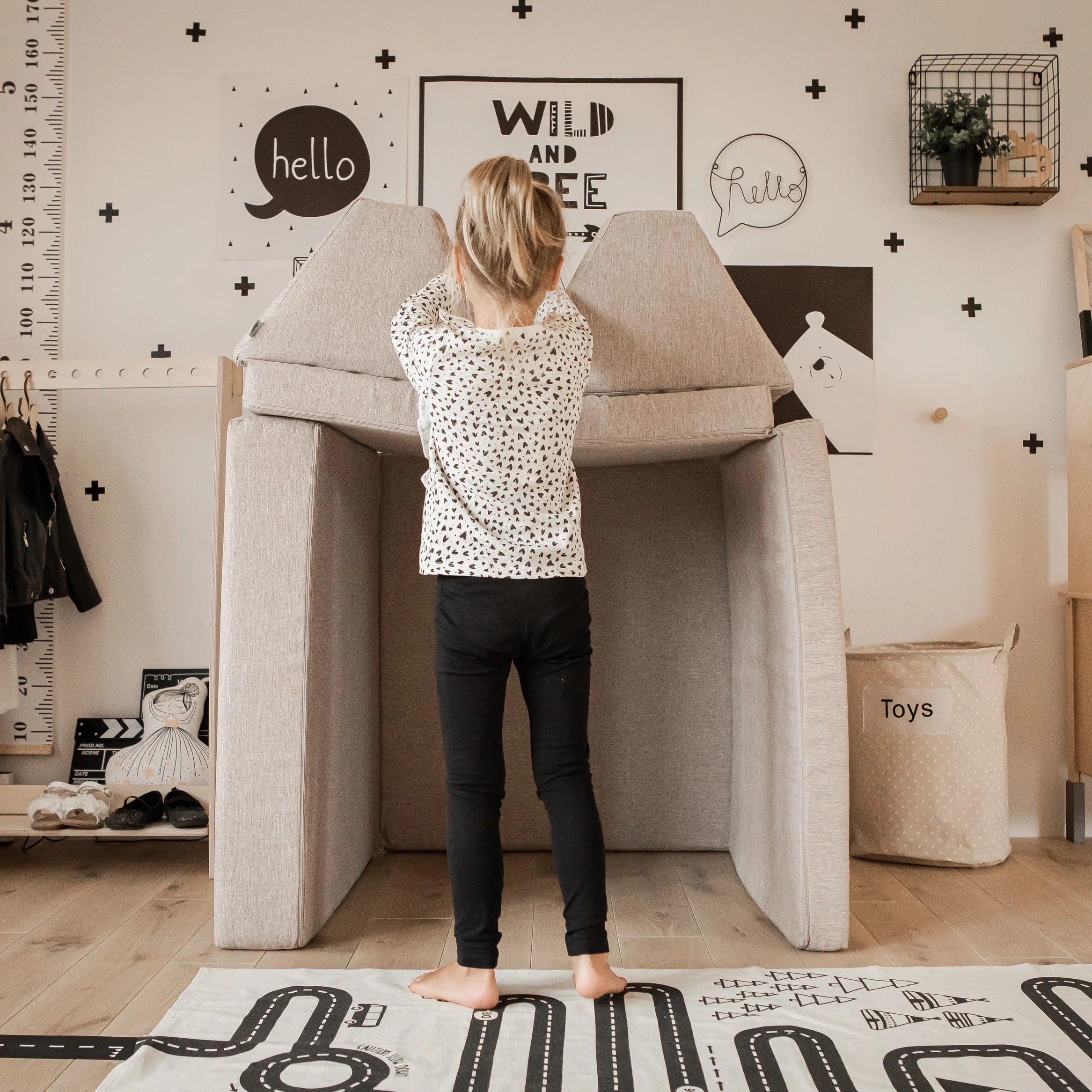 Canapé de jeu modulable 4 pièces en toile • Frigg – Image 7