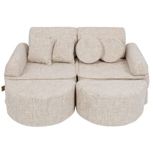 Canapé de jeu modulable 12 pièces en tweed Tangle • Loki