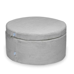 Pouf de jeu modulable 4 pièces en Corduroy Tobias – Gris