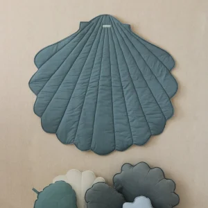 Tapis en lin, Bleu • Coquillage